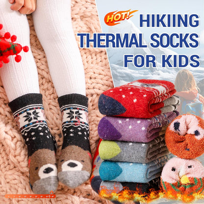 6 Pairs Children'S Winter Warm Wool Animal Crew Socks Kids Boys Girls Socks